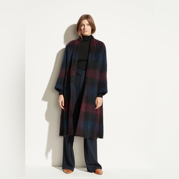 Vince Jackets & Blazers - Vince Brushed Plaid‎ Coat